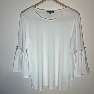 Adrianna Papell Creme 3/4  bell sleeve Women's Medium